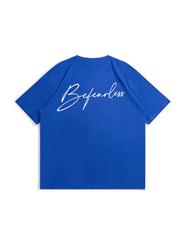 Kurzarm-T-Shirt für Herren im amerikanischen Stil mit Buchstabendruck-2