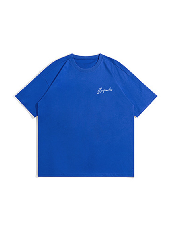 Kurzarm-T-Shirt für Herren im amerikanischen Stil mit Buchstabendruck-1