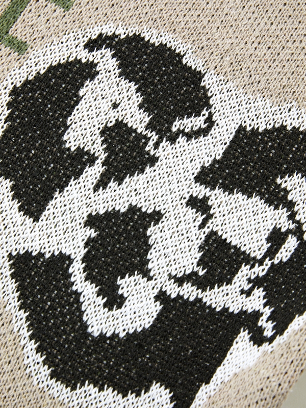 Herren-Pullover mit Buchstaben-Print und zerrissenem Design-2