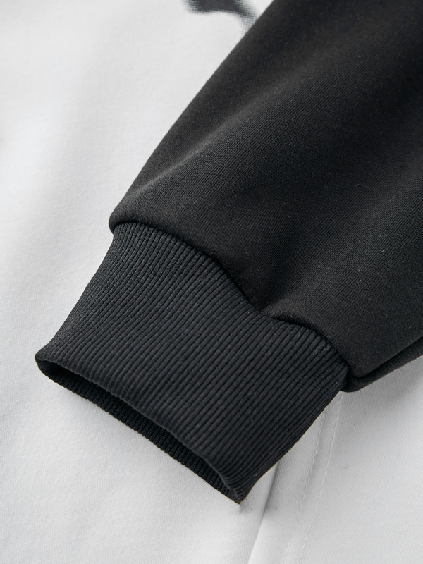 Übergroßer Kapuzenpullover mit Spinnennetz-Print für Herren-6