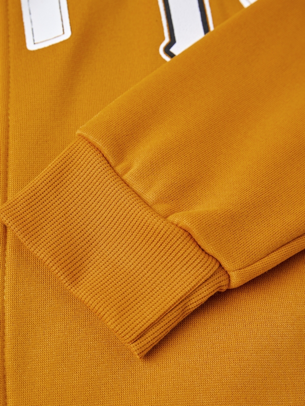 Übergroßer Kapuzenpullover mit durchgehendem Reißverschluss und Hip-Pop-Print für Herren-6