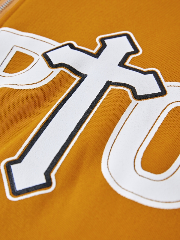 Übergroßer Kapuzenpullover mit durchgehendem Reißverschluss und Hip-Pop-Print für Herren-5