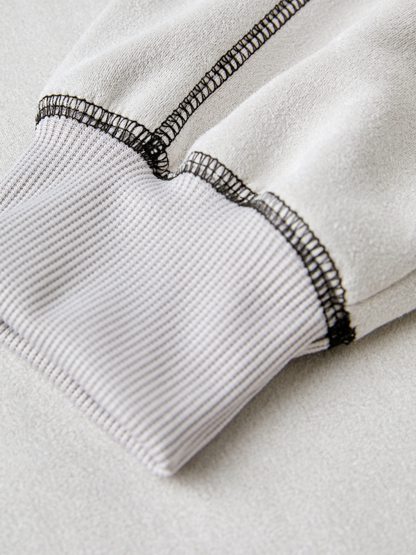 Herren-Langarm-T-Shirt mit Distressed-Stitch-Detail und Splice-Motiv-4