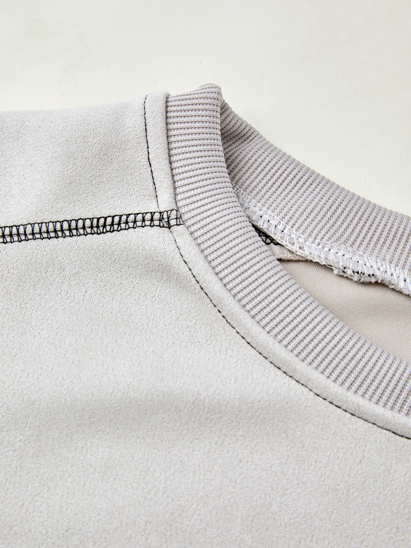 Herren-Langarm-T-Shirt mit Distressed-Stitch-Detail und Splice-Motiv-2