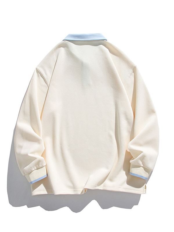 Solides Herren-Sweatshirt mit Reverskragen-1