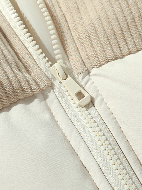 Cord-Spleiß-Reißverschlussjacke für Herren-4