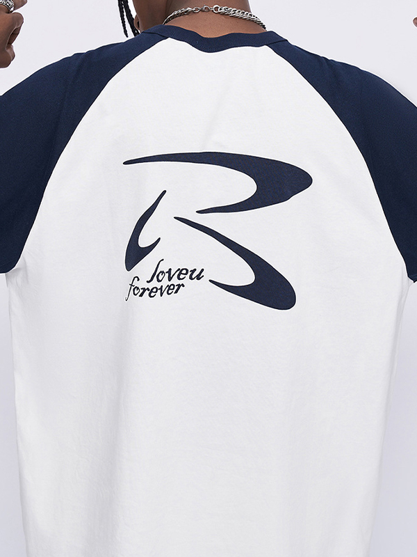 Herren-Langarm-T-Shirt mit Retro-Raglan-Print-1