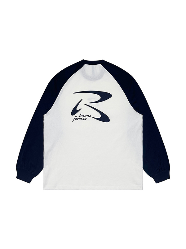 Herren-Langarm-T-Shirt mit Retro-Raglan-Print-2