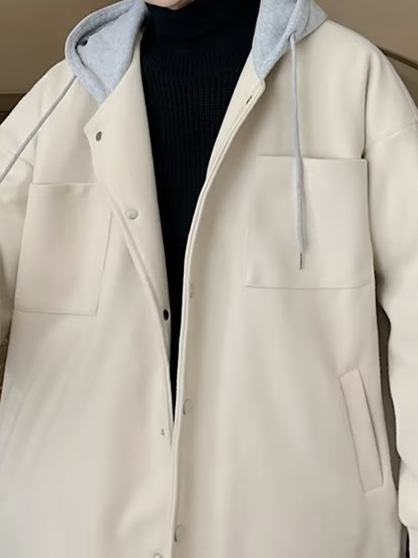 Kapuzenjacke aus Patchwork-Wollmischung für Herren-1