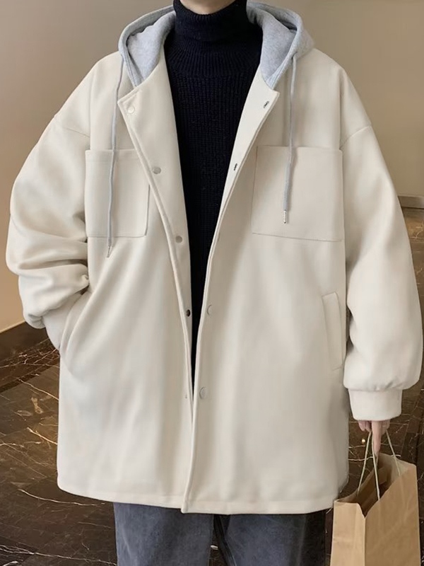 Kapuzenjacke aus Patchwork-Wollmischung für Herren-2