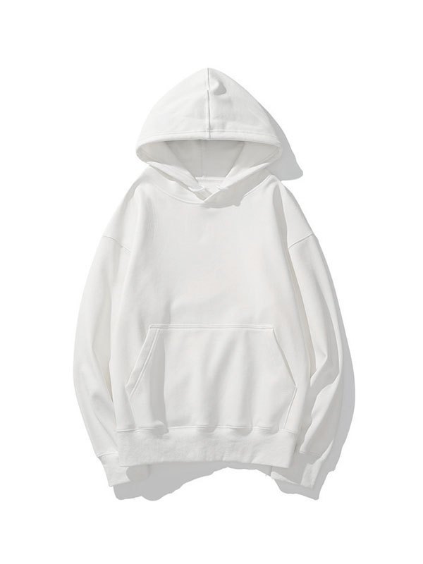 Einfarbiger Pullover-Hoodie für Herren-1