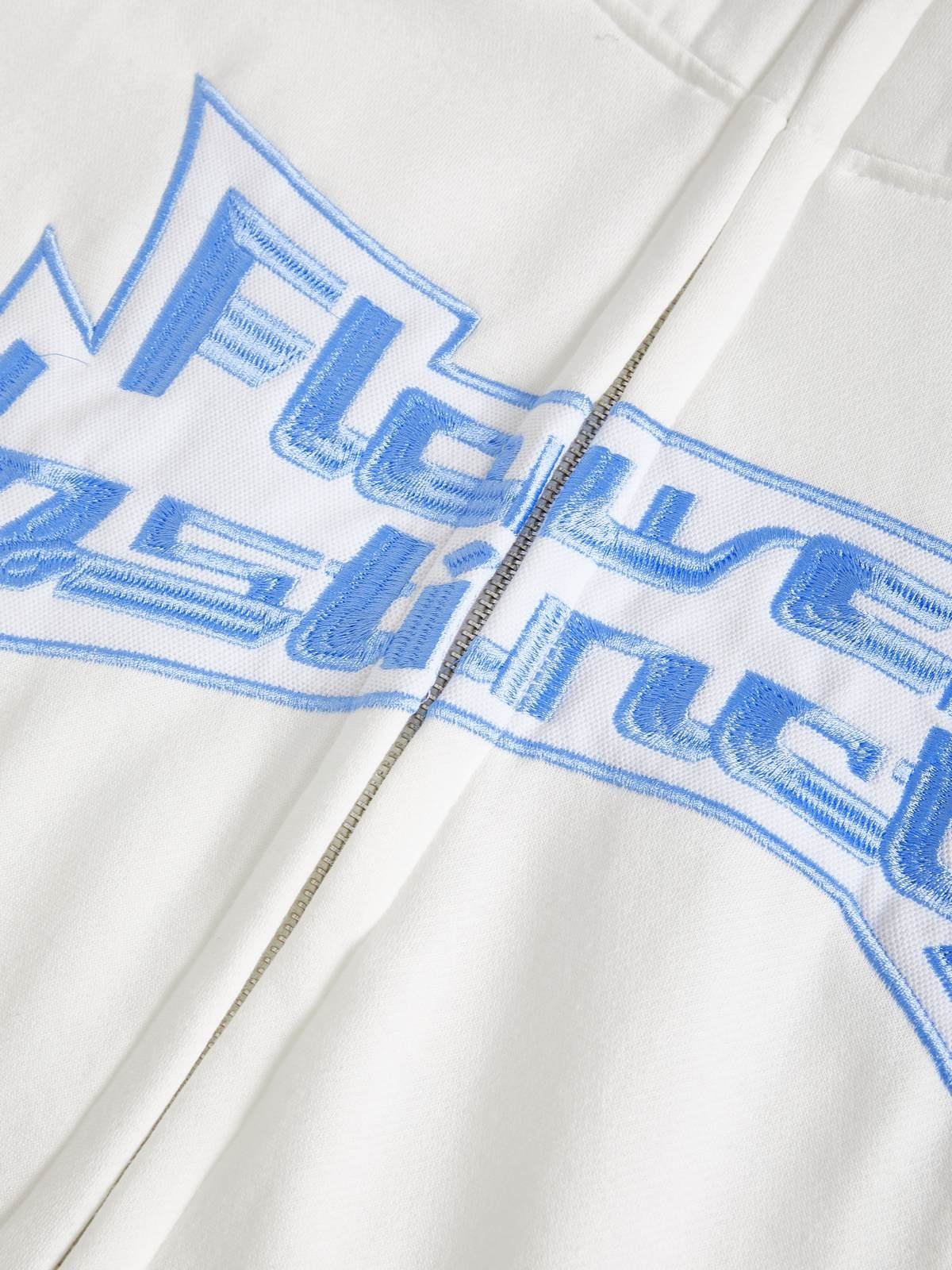 Flower Instinct Stickerei-Hoodie mit Reißverschluss für Herren-5