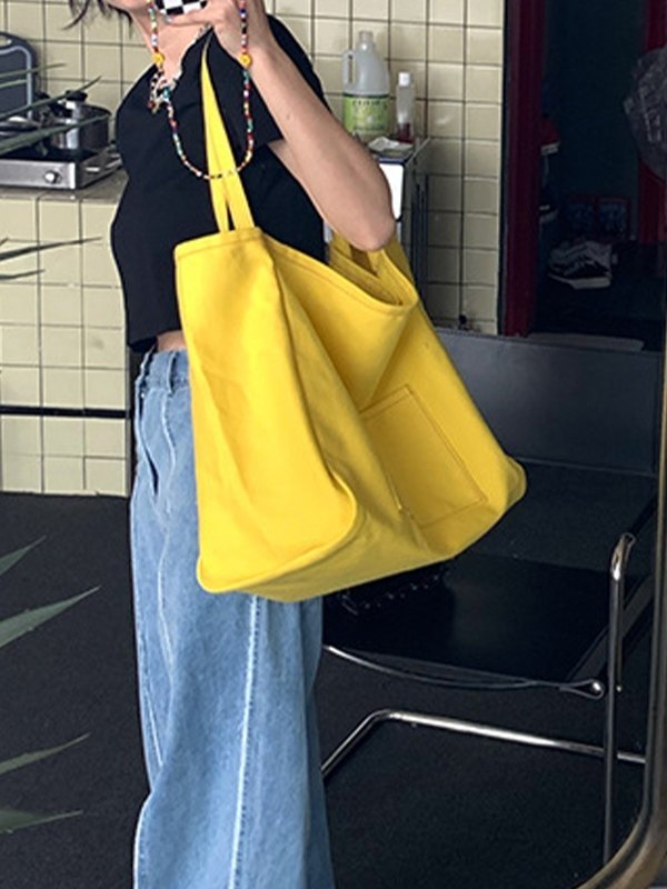 Einfarbige, lässige Umhängetasche-1