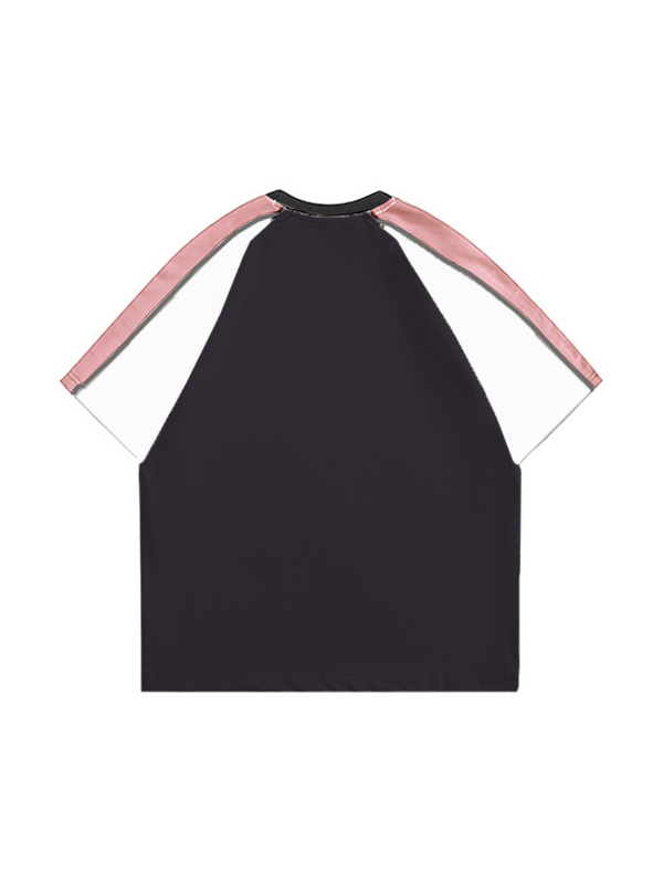 Herren Vintage Raglanärmel Kurzarm-T-Shirt-1