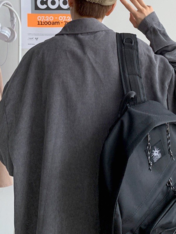 Lässiges Cord-Langarmhemd für Herren-5