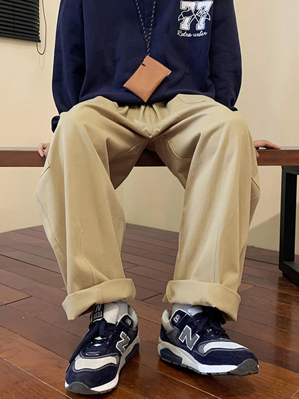 Einfarbige Skaterhose für Herren-3