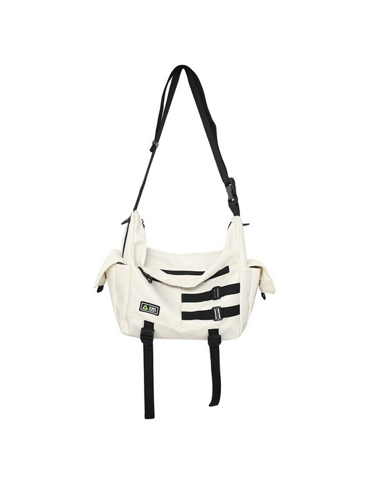 Große Umhängetasche aus Nylon mit Schnallenriemen-4