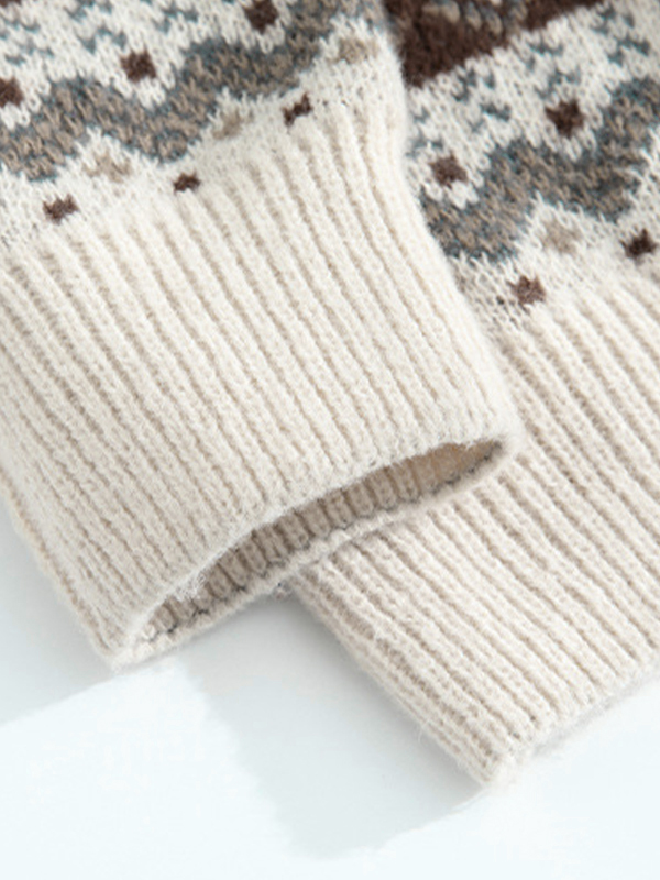 Herren Vintage Fair Isle Pullover Pullover-5