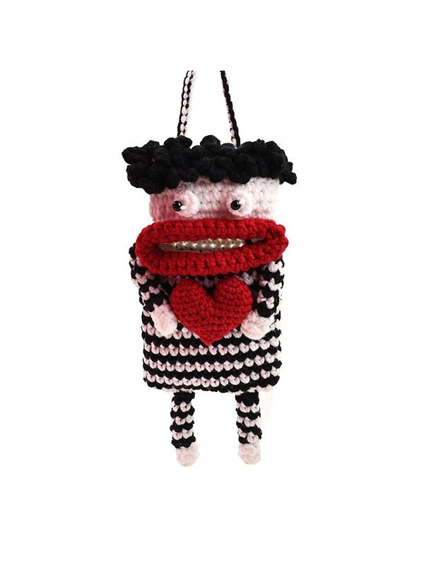 Handgemachte häkeln stricken Cartoon Telefon Umhängetasche-4
