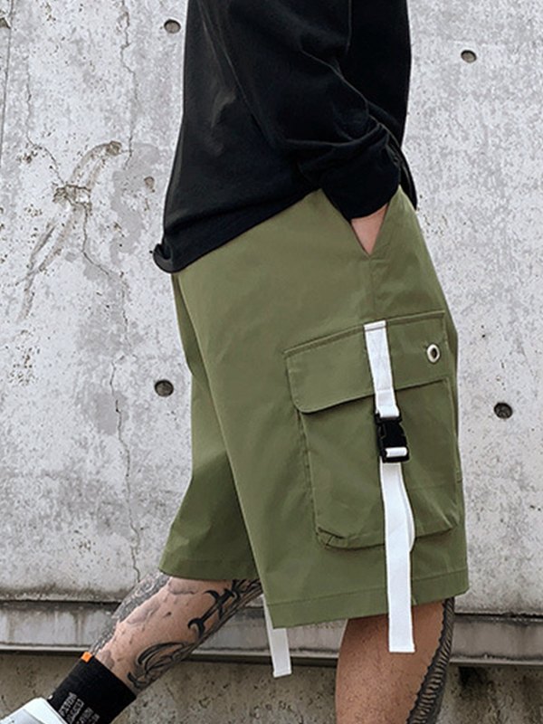 Lose Cargo-Shorts mit Schnallentasche für Herren-2