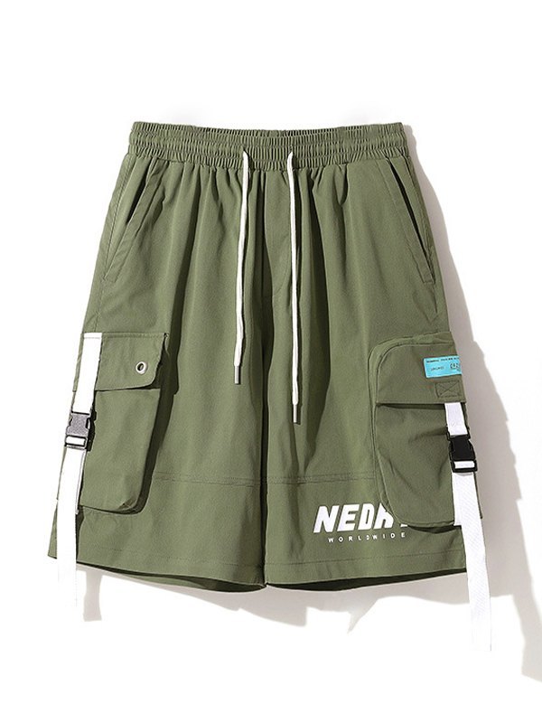 Lose Cargo-Shorts mit Schnallentasche für Herren-3
