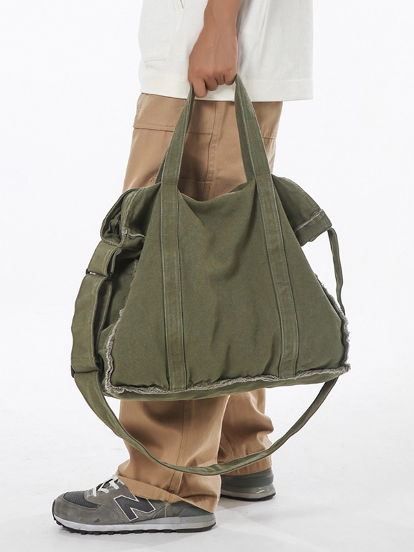 Canvas Burr Umhängetasche mit großem Fassungsvermögen-2