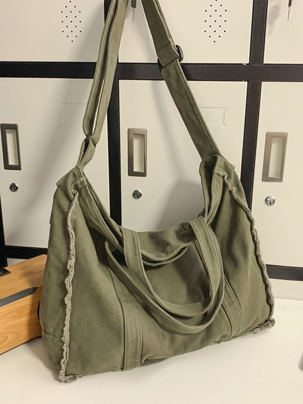 Canvas Burr Umhängetasche mit großem Fassungsvermögen-4