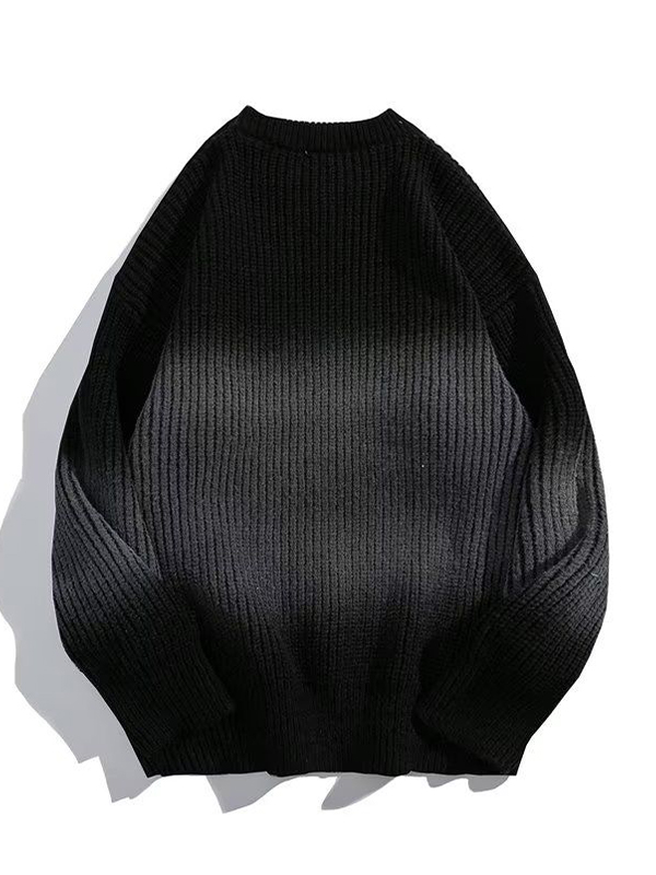 Lockerer Herren-Pullover mit Tie-Dye-Ombre-Print-1