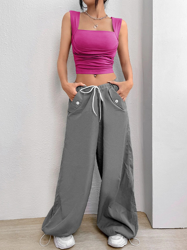 Solides, schmales Tanktop mit Rüschen-3